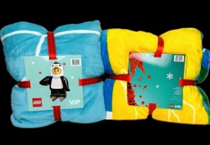 Limited Edition LEGO VIP PROMO Exclusive Fleece Throw Blanket NEW Set of 2 - Picture 1 of 6
