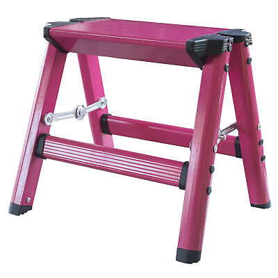 AmeriHome STL1APNKBX Lightweight Single Step Aluminum Step Stool - Bright Pink • 28.37$