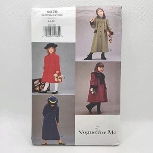Vogue 9079 Children's Toddler Button Front Coat Sewing Pattern Size 5-6X Uncut - Picture 1 of 10