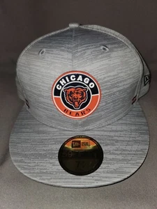 NEW ERA 59 FIFTY 5950 NFL CHICAGO BEARS MENS FITTED HAT GREY SIDELINE 7 3/8 - Picture 1 of 5