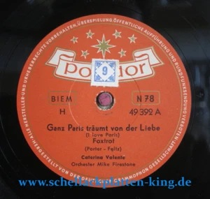 Caterina Valente 78 RPM / Ganz Paris Träumt Von Der Liebe & Wenn...(42-1222-GvD) - Bild 1 von 3