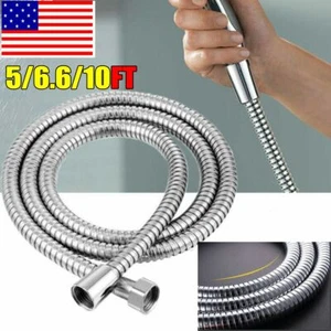 Manguera de cabezal de ducha de 5/6/10 pies portátil extra larga de acero inoxidable para baño flexible - Imagen 1 de 12