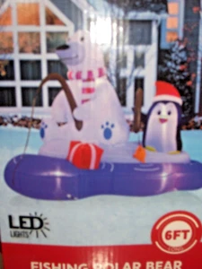 5 TALL 6'LPOLAR BEAR FISHKING NEW - Picture 1 of 1