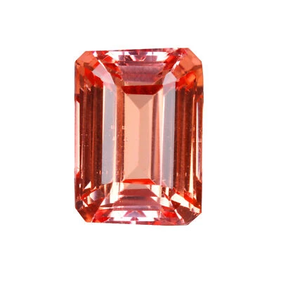 Imitation Brazil Orange  Morganite Emerald Shape 18 Carat Gem for Collection - Image 1 of 4