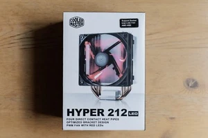Cooler Master Hyper 212 LED Turbo RED CPU Air Cooler 120mm PWM Fan 4-Copper Pipe - Picture 1 of 8