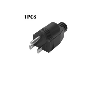 1 Stück 3-polige elektrische Ersatzstecker Stecker Ende Verlängerungskabel Reparatur schwarz - Bild 1 von 9
