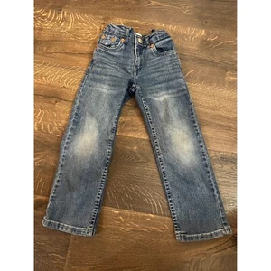 Levis 514 Straight Leg Denim Jeans Classic Fit Adjustable Waist Kids Size 5 - Picture 1 of 4