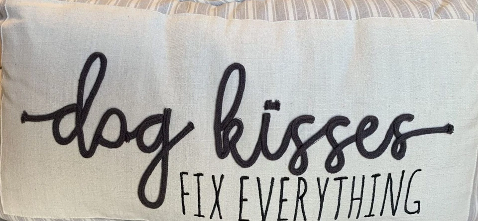 Adopt Me “Dog Kisses Fix Everything" Lumbar Accent Pillow, 14 X 24 - Image 1 of 2