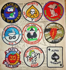 TUNNEL RAT - Lot x 9 Patch - Snoopy - Alpha Avengers - Muskets - Vietnam War - Picture 1 of 5