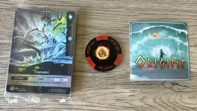 Origins Kickstarter Genesis Battle of Champions Paquete Promocional Sellado Ficha de Poker Foto 1 de 4