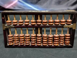 Vintage Lotus-Flower Brand Abacus Counting Math Aide 11 Rods 77 Beads - Picture 1 of 7