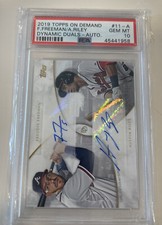 2019 Topps On Demand Dynamic Duals Freddie Freeman Austin Riley Dual Auto PSA 10