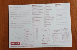 Fußpflege Karteikarten 30 Stk. klappbar / DIN5 / von Baehr - Bild 1 von 3