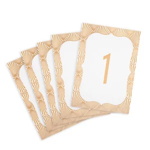 25 STCK. DAVID TUTERA™ GOLD GEOMETRISCHER RAND TISCHNUMMERNKARTEN - Bild 1 von 1