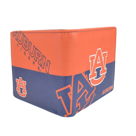 NWT NCAA Auburn Tigers Men Women Synthetic Leather Bi-Fold Wallet Cover