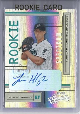 2004 Absolute Memorabilia Baseball Lincoln Holdzkom Marlins Autograph RC #d/250 - Image 1 of 2