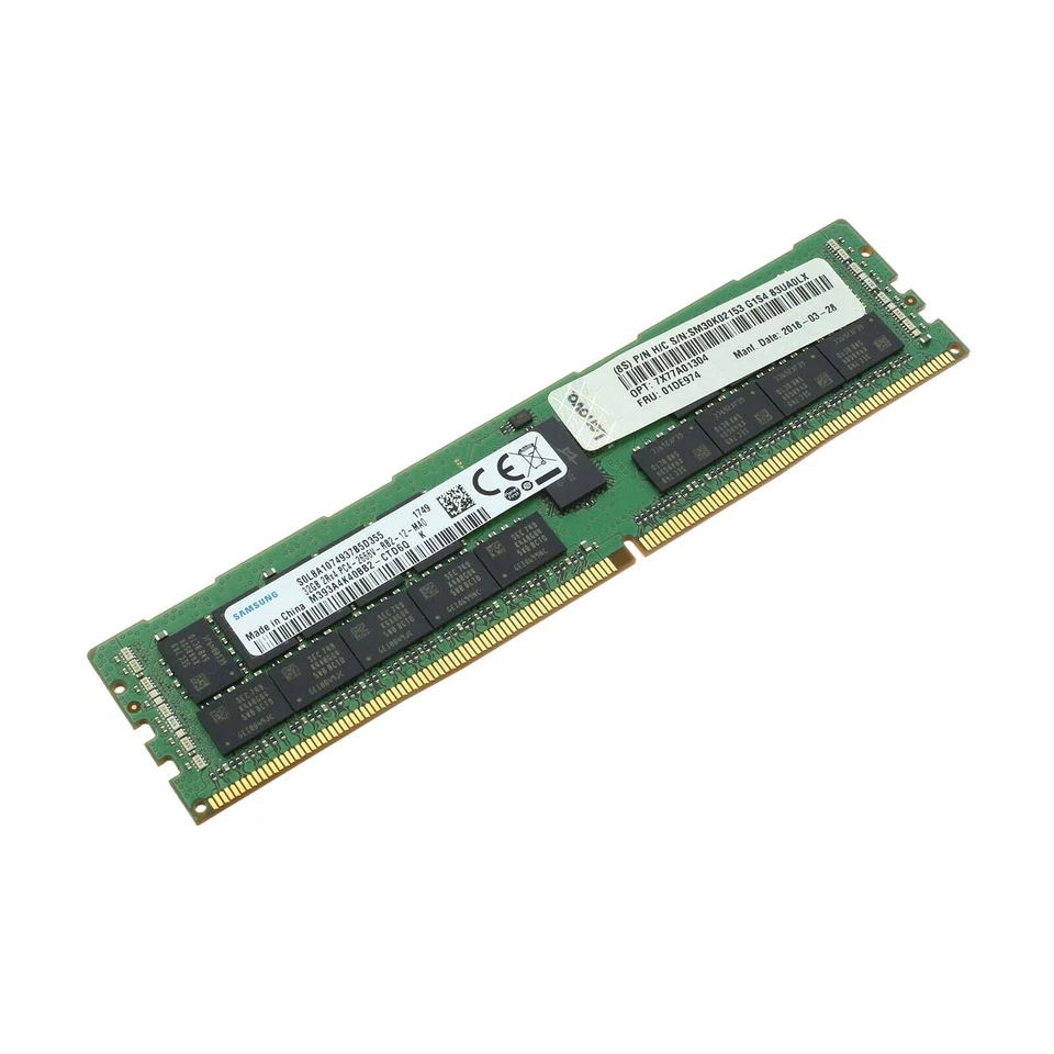 Lenovo DDR4-RAM 32GB PC4-2666V ECC RDIMM 2R 01DE974 7X77A01304 M393A4K40BB2-CTD - Bild 1 von 4