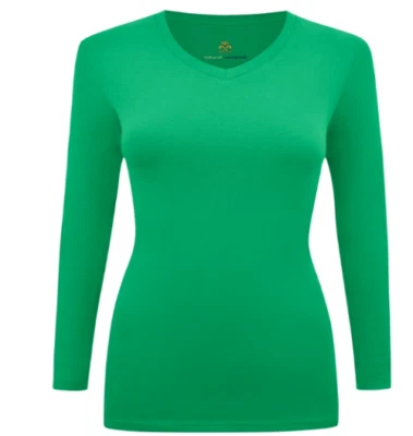 Camiseta Feminina Natural Uniforms Under Scrub Decote V Manga Longa 7170  - Imagem 1 de 4