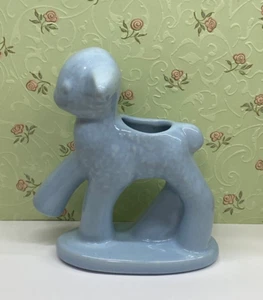 Vintage Baby blau Lamm Keramik Übertopf Ausgezeichnet 6,5" BEZAUBERND🐑 - Bild 1 von 7