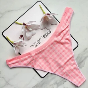 PINK Victoria's Secret Seamless High-Leg Gingham Thong Panty SZ S/M/L/XL - Picture 1 of 9