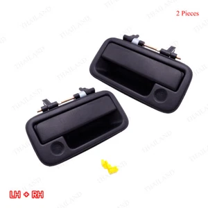 Fits Isuzu TFR Rodeo Dragon Eye 1989 '02 Pair Rear Outer Door Handle Black - Picture 1 of 11