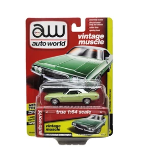 Auto World Vintage Muscle 1973 DODGE CHALLENGER GREEN Premium Series 64172-1 - Picture 1 of 1