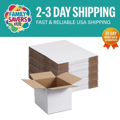 40-Pack Recyclable 8x6x6 Shipping Boxes for Small Business & Eco-Friendly Needs - Image 1 of 4