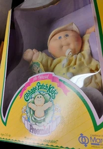 Coleco Cabbage Patch Kids Preemie 1983 mit Box Zertifikat Junge Blue Eyes Abe - Bild 1 von 11