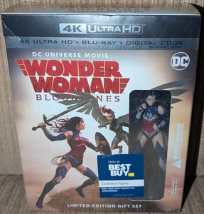 NEW Wonder Woman Bloodlines 4K UHD + Blu-Ray + Figure Limited Set (Best Buy) - Foto 1 di 6