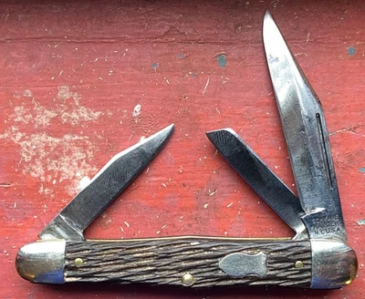 Faca Whittler Vintage Schrade Walden NY EUA 863 Carpinteiros Peachseed - Imagem 1 de 4