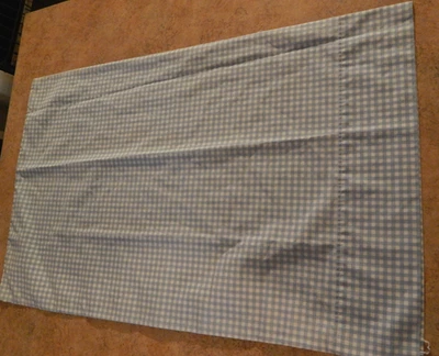 1 funda de almohada individual Martha Stewart estándar azul guinga Foto 1 de 4