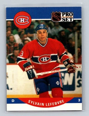 1990-91 Pro Set #472 Sylvain Lefebvre RC Montreal Canadiens - Image 1 of 2