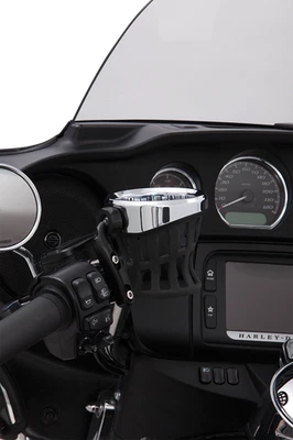 Suporte para bebidas CIRO montagem em poleiro cromado/preto 50411 para bicicletas e veículos - Imagem 1 de 2