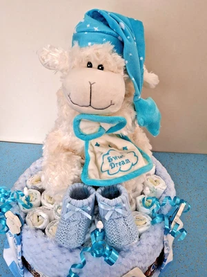 ♥ Süsse Träume ♥ Pampers Windelgeschenk Geburt Junge - Bild 1 von 2