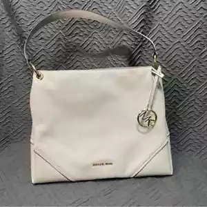 MK Michael Kors Nicole Shoulder Bag in Vanilla Pebbled Leather NWT - Picture 1 of 8