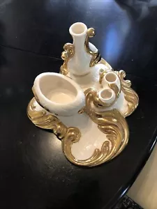 Porcelain Vintage Toothbrush holder, Soap dish Signed And Numbered - Picture 1 of 8
