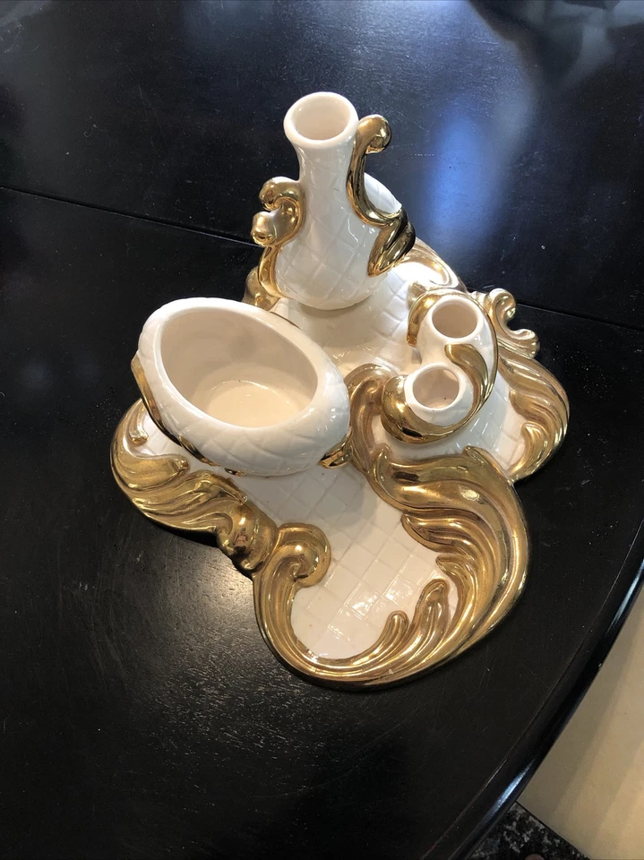 Фарфоровый винтажный держатель для зубной щетки, мыльница с подписью и номером - Изображение 1 из 4