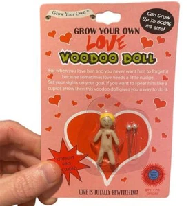 Grow Your Own LOVE VOODOO DOLL with 2 Pins ~ Funny Adult Gag Gift Joke Gift - Picture 1 of 3