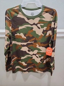 BOYS LONG SLEEVE CAMO PULLOVER T-SHIRT TOUGH TEE SIZE XXL 18 NEW WITH TAGS - Picture 1 of 6
