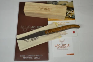 Laguiole en Aubrac Taschenmesser 12cm Klinge Damas Frankreich Griffschalen Teak - Bild 1 von 9
