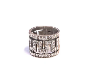9901342-d 925er Silber Ring mit Swarov.-Steinen Gr. 55 geometrisch - Picture 1 of 2