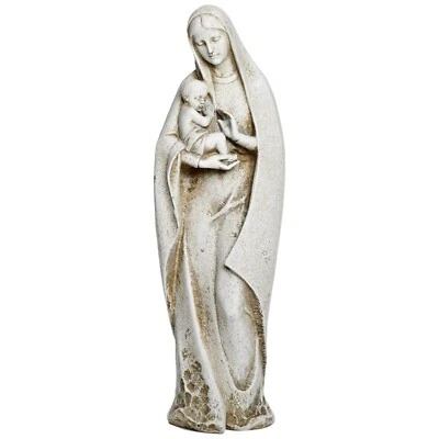 Madonna and Baby Jesus Outdoor Garden Statue 14" - Image 1 of 2