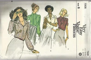 Vintage Easy Very Vogue Pattern #7008-Misses Blouse in Size 8 - Picture 1 of 1
