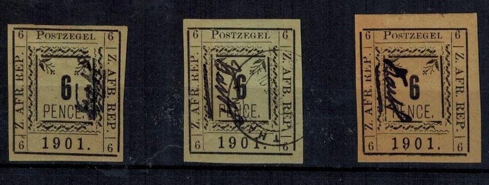 TRANSVAAL Pietersburg 1901 6 pence perfeito estado e usado P1&2 R 1/6 com AFB para AFR direito - Imagem 1 de 1