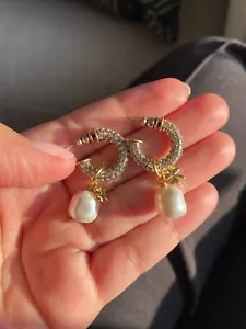 Autentico Christian Dior Tribales Resina Perle E Bianco Cristallo Fortunato Trebol - Foto 1 di 4