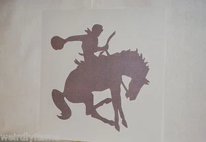 Rodeo Cowboy Riding Horse Vinyl Car Decal Bumper Window Mirror Mac Sticker Hat - Picture 1 of 2