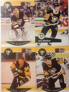 90/91 Pittsburgh Penguins x4 NHL Hockey Karten Barasso Loney Stanley Cup Champion - Bild 1 von 6