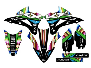 2014-2021 KX 100 SERAPE Black Senge Graphics Kit Compatible with Kawasaki - Imagen 1 de 10