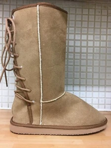 Botas de invierno de gamuza sintética Spot On para mujer tallas 7 Reino Unido NUEVAS beige - Imagen 1 de 4