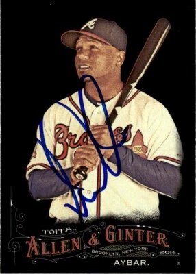 2016 Topps Allen & Ginter X Erick Aybar Auto Atlanta Braves #223 Signed - Image 1 of 2